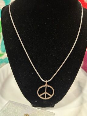 By Alexa Rae - Let it Be Peace Necklace - Latte